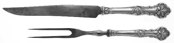 Charter Oak (Silverplate, 1906) Small Stainless Blade 2-Piece Steak Carving Set