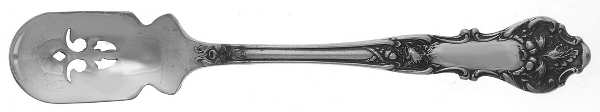 Charter Oak (Silverplate, 1906) Short Handled Olive Spoon with Pierced Bowl