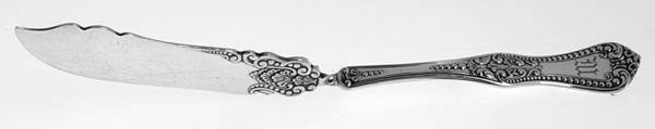 Clovis (Silverplate, 1898) Monogram Flat Twisted Handle Master Butter Knife