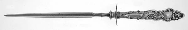 Columbia (Silverplate, 1893) Large Roast Steel Rod Knife Sharpener