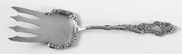 Columbia (Silverplate, 1893) Large Solid Fish Serving Fork