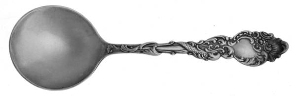 Columbia (Silverplate, 1893) Round Bowl Soup Spoon (Bouillon)
