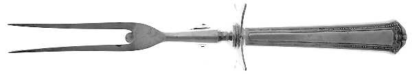 Continental (Silverplate, 1914) Small Steak Carving Fork with Stainless Prongs
