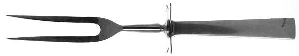 Continental (Sterling, 1934, No Monograms) Large Stainless-Prong Roast Carving Fork