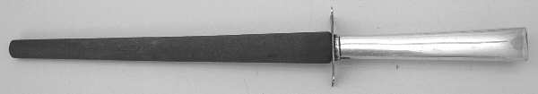 Continental (Sterling, 1934, No Monograms) Large Roast Steel Rod Knife Sharpener