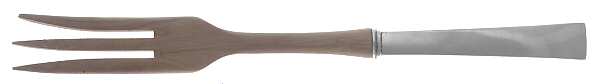 Continental (Sterling, 1934, No Monograms) Salad Serving Fork with Wooden Prongs