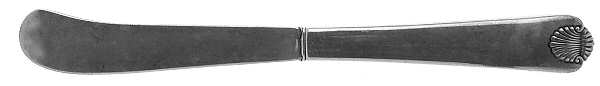 Colonial Shell (Sterling, 1941) Hollow Handle Paddle Butter Spreader (Solid)