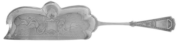 Countess (Silverplate, 1880) Large Bright Cut Crumber Knife