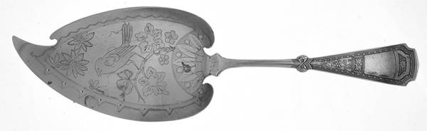 Countess (Silverplate, 1880) Large Solid Bright Cut Pie Knife