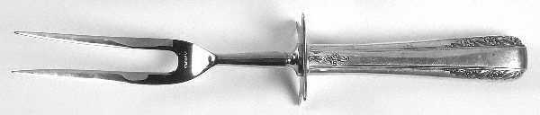 Courtship (Sterling, 1936, No Monograms) Large Stainless-Prong Roast Carving Fork