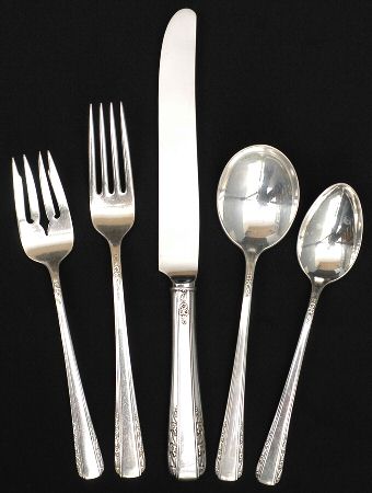 Courtship (Sterling, 1936, No Monograms) 5 Piece Place Size Setting