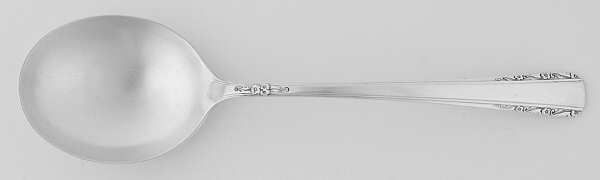 Courtship (Sterling, 1936, No Monograms) Round Bowl Soup Spoon (Gumbo)