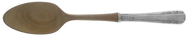 Courtship (Sterling, 1936, No Monograms) Salad Serving Spoon with Wooden Bowl