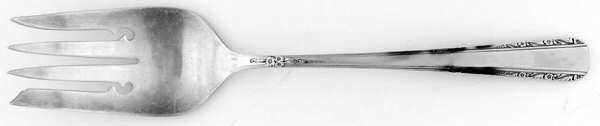 Courtship (Sterling, 1936, No Monograms) Small Solid Cold Meat Serving Fork
