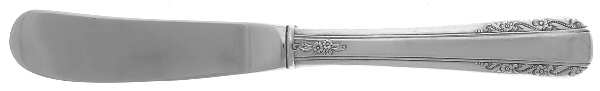 Courtship (Sterling, 1936, No Monograms) Butter Spreader Hollow Hdl-Paddle/Stainless Blade