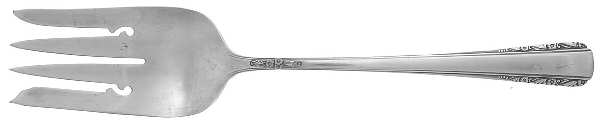 Courtship (Sterling, 1936, No Monograms) Large Solid Cold Meat Serving Fork