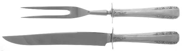 Courtship (Sterling, 1936, No Monograms) Small Steak 2-Piece Carving Set w/Stainless Blade