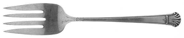 Coventry (Sterling, 1941) Medium Solid Cold Meat Serving Fork