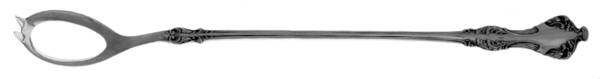 Crest (Silverplate, 1906, No Monograms) Pierced Bowl Long Handle Olive Spoon