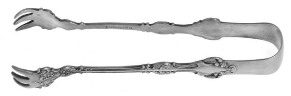 Crest (Silverplate, 1906, No Monograms) Sugar Tongs