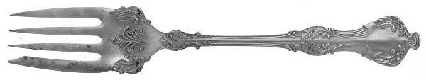 Crest (Silverplate, 1906, No Monograms) Medium Solid Cold Meat Serving Fork