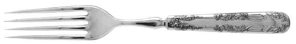 Crest (Silverplate, 1906, No Monograms) Indented Solid Handled Fork