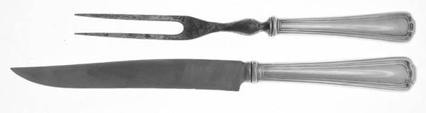 Cromwell (Silverplate, 1912) Small Stainless Blade 2-Piece Steak Carving Set