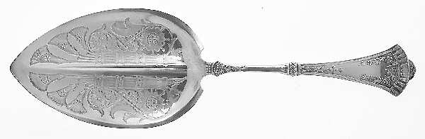 Crown (Silverplate, 1885) Large Solid Bright Cut Pie Knife