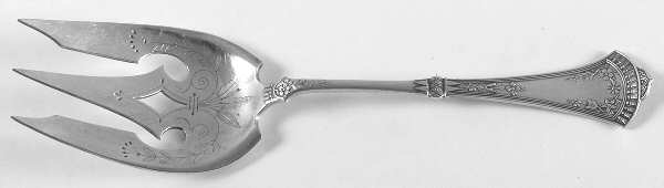 Crown (Silverplate, 1885) Large Solid Bright Fish Serving Fork