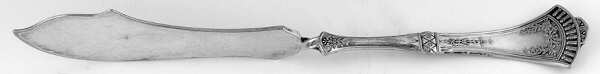 Crown (Silverplate, 1885) Flat Twisted Handle Master Butter Knife