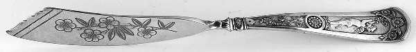 Cupid (Silverplate) Flat Twisted Handle Master Butter Knife Bright Cut