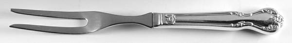 Daybreak-Elegant Lady (Silverplate, 1952) Small Steak Carving Fork with Stainless Prongs