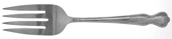 Daybreak-Elegant Lady (Silverplate, 1952) Medium Solid Cold Meat Serving Fork by International Silver