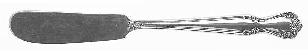 Daybreak-Elegant Lady (Silverplate, 1952) Flat Handle Butter Spreader by International Silver