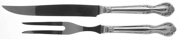 Daybreak-Elegant Lady (Silverplate, 1952) Small Stainless Blade 2-Piece Steak Carving Set by International Silver