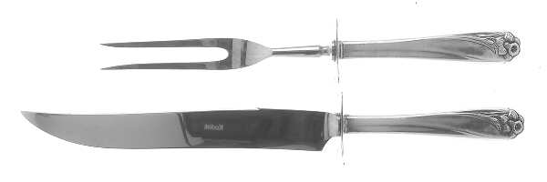 Daffodil (Silverplate, 1950) Small Stainless Blade 2-Piece Steak Carving Set