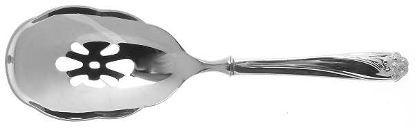 Daffodil (Silverplate, 1950) Pierced Rice Spoon with Stainless Bowl