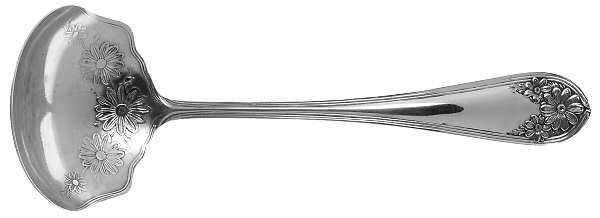 Daisy-New Daisy (Slvp, 1910, No Monogram) Solid Gravy Ladle