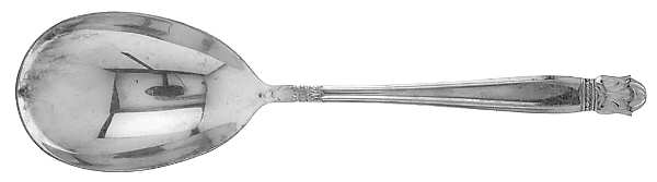 Danish Princess (Silverplate, 1938) Solid Smooth Casserole Spoon by International Silver