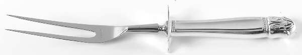 Danish Princess (Silverplate, 1938) Small Steak Carving Fork with Stainless Prongs