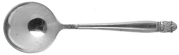 Danish Princess (Silverplate, 1938) Round Bowl Soup Spoon (Bouillon)