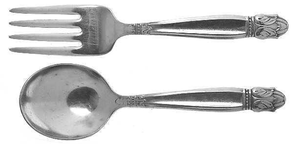 Danish Princess (Silverplate, 1938) 2 Pc Baby Set (BF, BS)