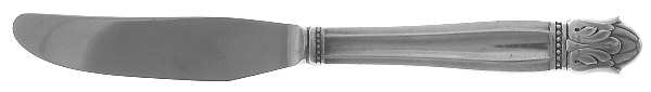 Danish Princess (Silverplate, 1938) Modern Hollow Butter Spreader (Stainless)