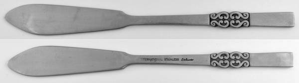 Danish Scroll (Stainless) Flat Handle Master Butter Knife