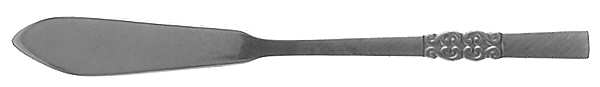 Danish Scroll (Stainless) Flat Handle Butter Spreader by International Silver