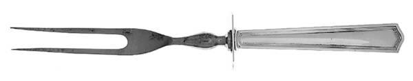 Deerfield-Beacon Hill (Sterling, 1913, No Monos) Small Steak Carving Fork with Stainless Prongs
