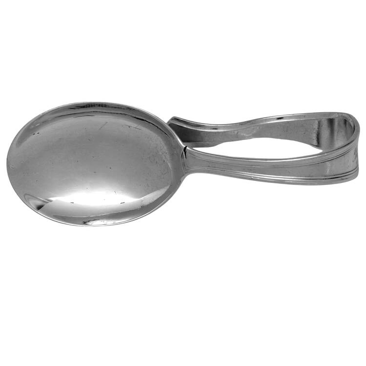 Deerfield-Beacon Hill (Sterling, 1913, No Monos) Curved Handle Baby Spoon
