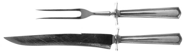 Deerfield-Beacon Hill (Sterling, 1913, No Monos) Small Steak 2-Piece Carving Set w/Stainless Blade