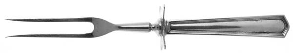 Deerfield-Beacon Hill (Sterling, 1913, No Monos) Small Steak Carving Fork with Stainless Prongs