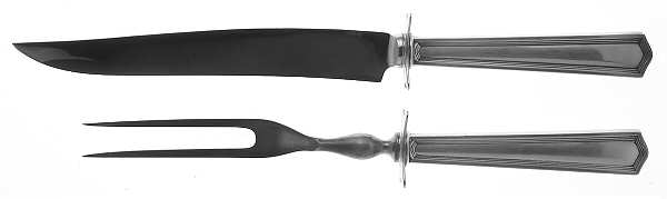 Deerfield-Beacon Hill (Sterling, 1913, No Monos) Small Stainless Blade 2-Piece Steak Carving Set